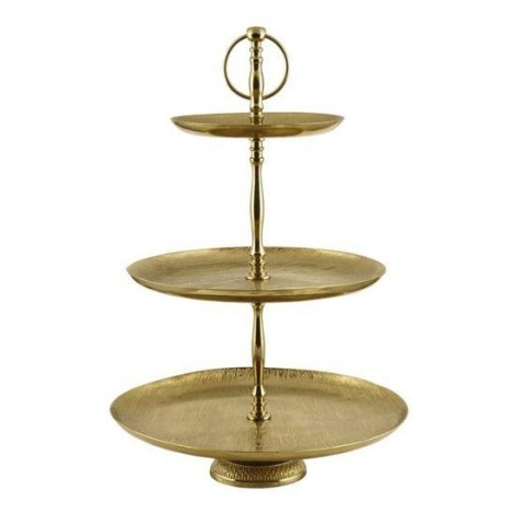 PORTAOGGETTI ALLUMINIO A 3 RIPIANI H.43